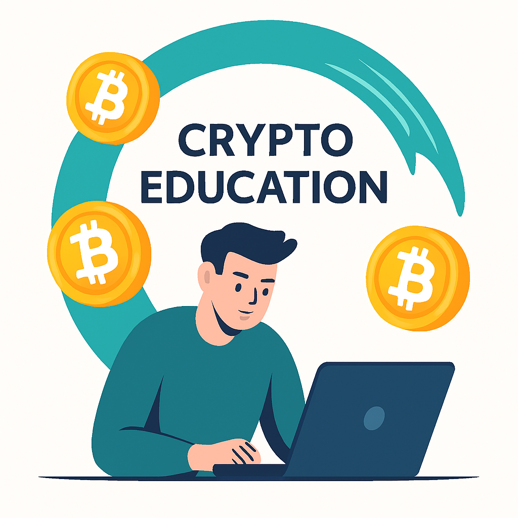 Crypto education illustration - making blockchain simple