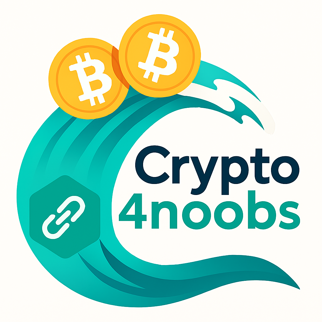 Catch the Crypto Wave illustration - person learning blockchain